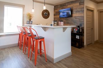 Resident lounge with complimentary coffee bar